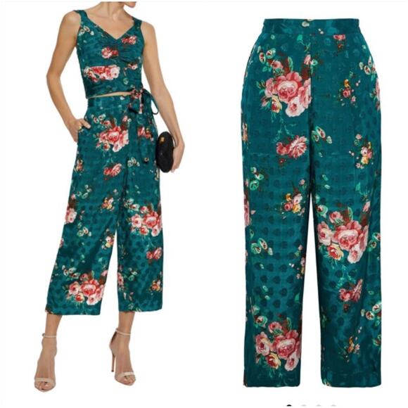 W118 by Walter Baker Pants - Jeanette floral-print jacquard wide-leg pants